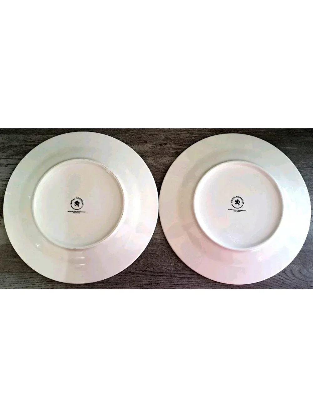 Royal Norfolk Set of Two Dinner Plates Pine Trees Snow Winter Holiday